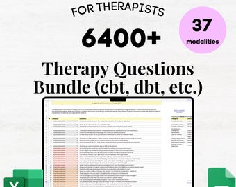Preguntas de terapia, Paquete de preguntas de terapia, Preguntas del terapeuta, Hoja guía de preguntas de terapia, Indicaciones de terapia, Preguntas de terapia, Asesoramiento