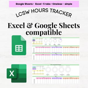 LCSW Hours, Lcsw Hours Tracker, Social Worker, Ceu Tracker, Clinical ...