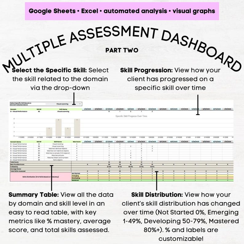 ABLLS-R Assessment Sheet, ABLLS R Tracking Sheets Excel & Google Sheets ...
