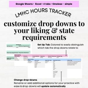 LMHC Hours Log, LMHC License, LMHC Hours Tracker, Lmhc Clinical Hours ...