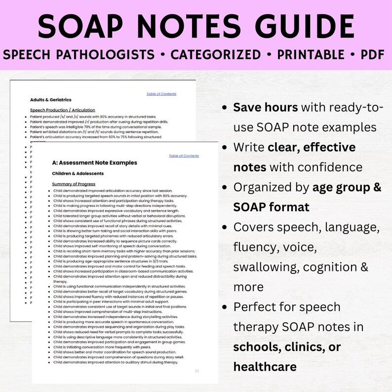 Speech Pathology SOAP Note Example, Soap Speech Pathology, Soap ...