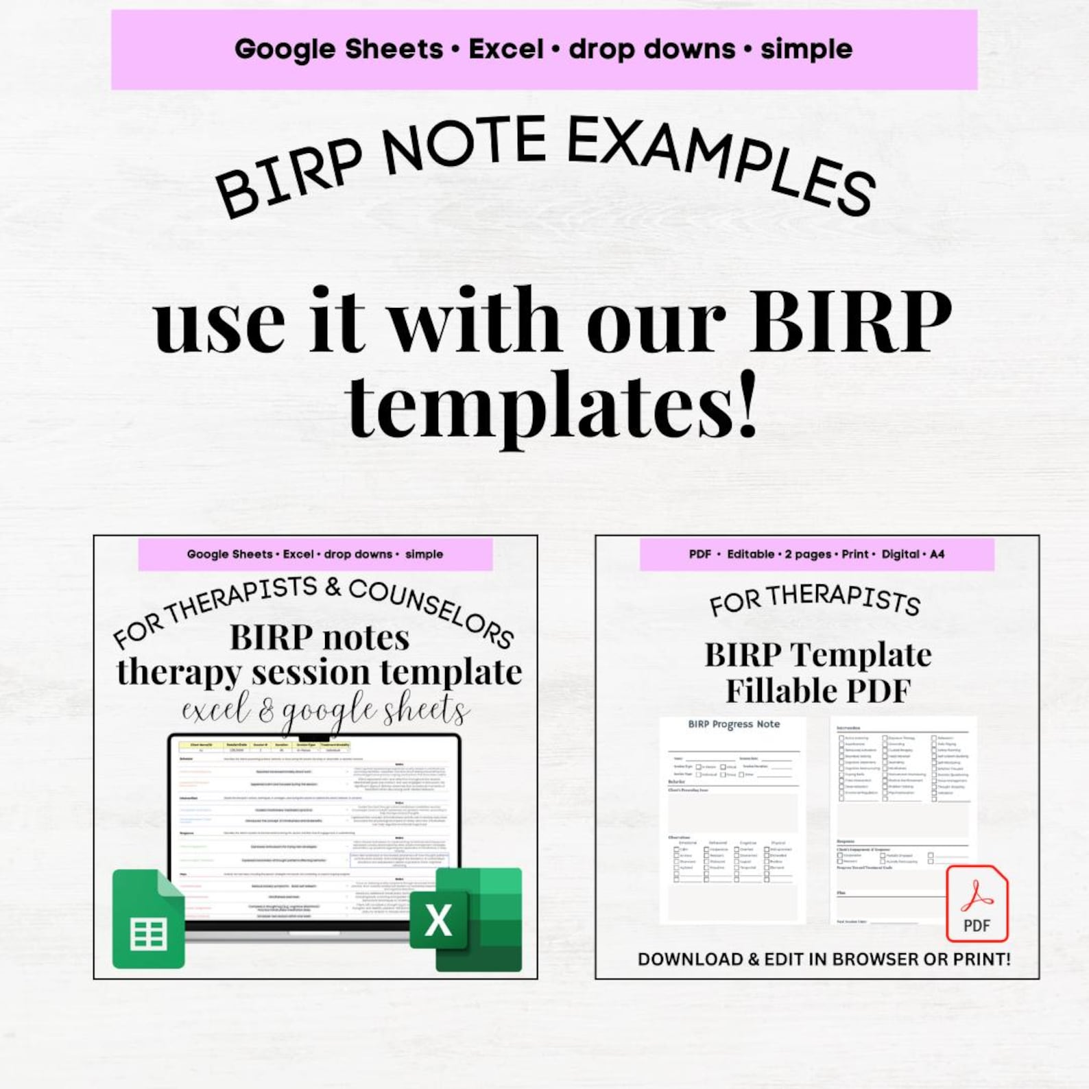 Birp Note Layout Guide BIRP Note Cheat Sheet PDF, BIRP Note, Mental Health Therapy Notes ...