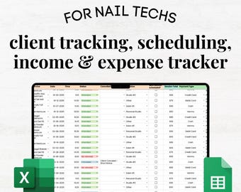 Kundentracker Nail Tech, Nail Tech Kundenakte, Kundenakte Buch Nail Tech, Digitales Nail Tech Kundenbuch, Nail Tech Buchhaltungsblatt
