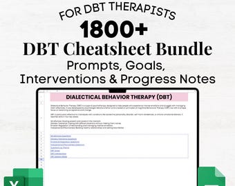 DBT Therapy Cheat Sheet, DBT Cheat Sheet Bundle, therapist tools dbt, Therapist Resources dbt, dbt bundle, dbt counselor, therapy tools dbt
