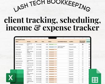 Lash Tech Client Record, Lash Tech Bookkeeping, Lash Tech Client Record Book, Lash Tech Schedule, Lash Tech Client Book, Lash Record Digital