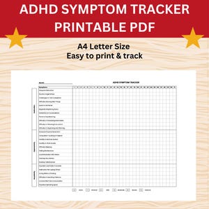 adhd management adhd planner adhd tracker symptom tracker behavior tracker adhd cleaning ADHD PDF printable printables tracker adhd disorder worksheet worksheets adhd tracker print adhd symptom tracker pdf adhd symptom tracking symptoms