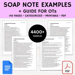 OT Soap Note Cheat Sheet PDF, Occupational Therapy SOAP Note Example ot soap progress note soap note occupational therapist, soap note guide