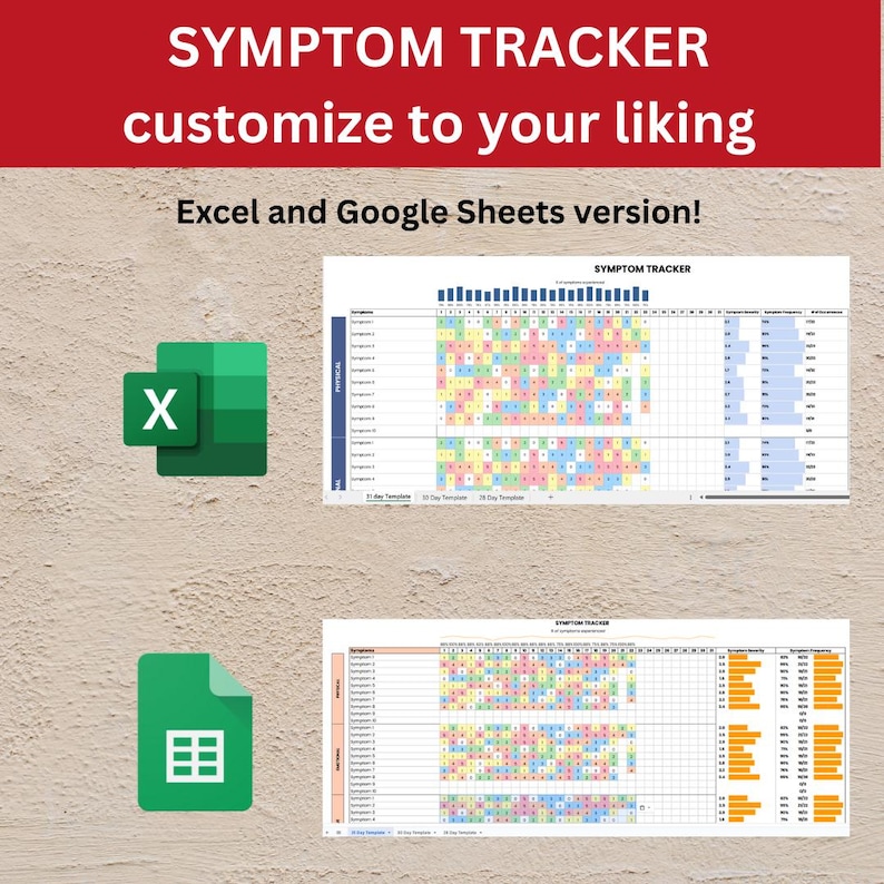 chronic pain tracker symptom diary log  symptom tracker medical tracker chronic illness symptom tracker excel google sheet symptom diary medical diary symptom journal symptom log stress symptoms pregnancy symptoms symptom tracking symptom tracker PDF