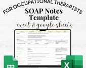 SOAP Note Template, Occupational Therapy Notes, Soap Notes Digital Template, Guided Soap Note,Therapy Progress Notes OT Therapy Note OT note