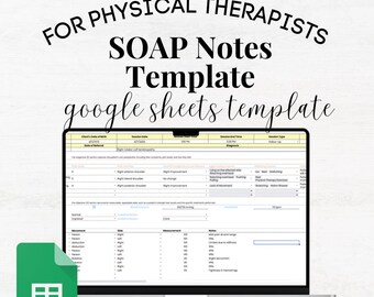 Physical Therapy SOAP Notes Template, SOAP notes, SOAP therapy note, physical therapy progress note, Physical Therapy soap Note, pt note
