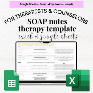 Modello di note SOAP per la terapia, note SOAP, nota per la terapia SOAP, nota SOAP, generatore di note per la terapia, consulenza per note SOAP, foglio di calcolo per note per la terapia