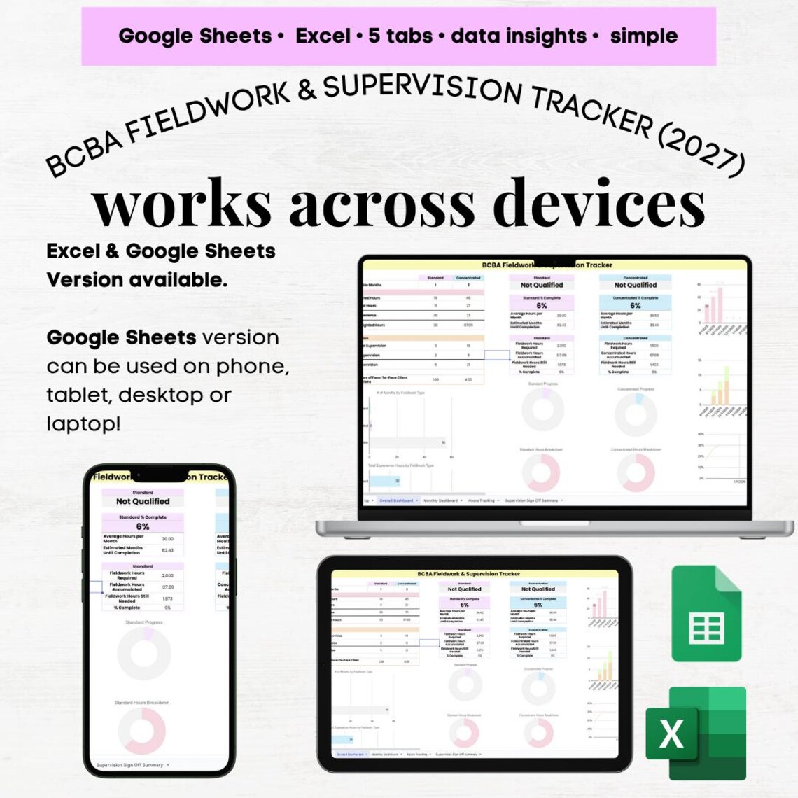 2027 BCBA Fieldwork Tracker, Bcba Fieldwork Hours Tracker, Bcba ...