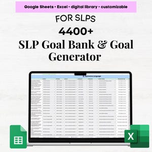 SLP Goal Bank and Goal Generator, Speech Pathology Goal Bank, SLP Goal Writing, speech therapist goal bank, speech language goal bank