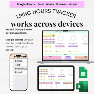 LMHC Hours Log, LMHC License, LMHC Hours Tracker, Lmhc Clinical Hours ...