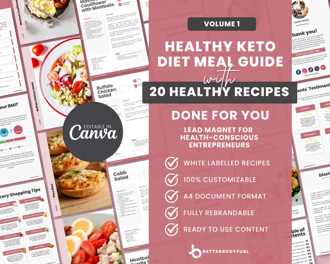 Keto Recipes, Keto Diet Eating Meal Guide, Easy Healthy Ketogenic