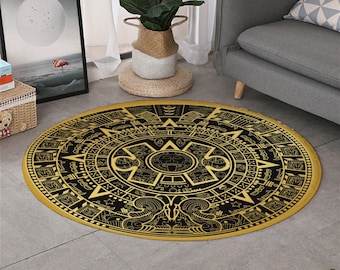 Mayan Round Area Rug