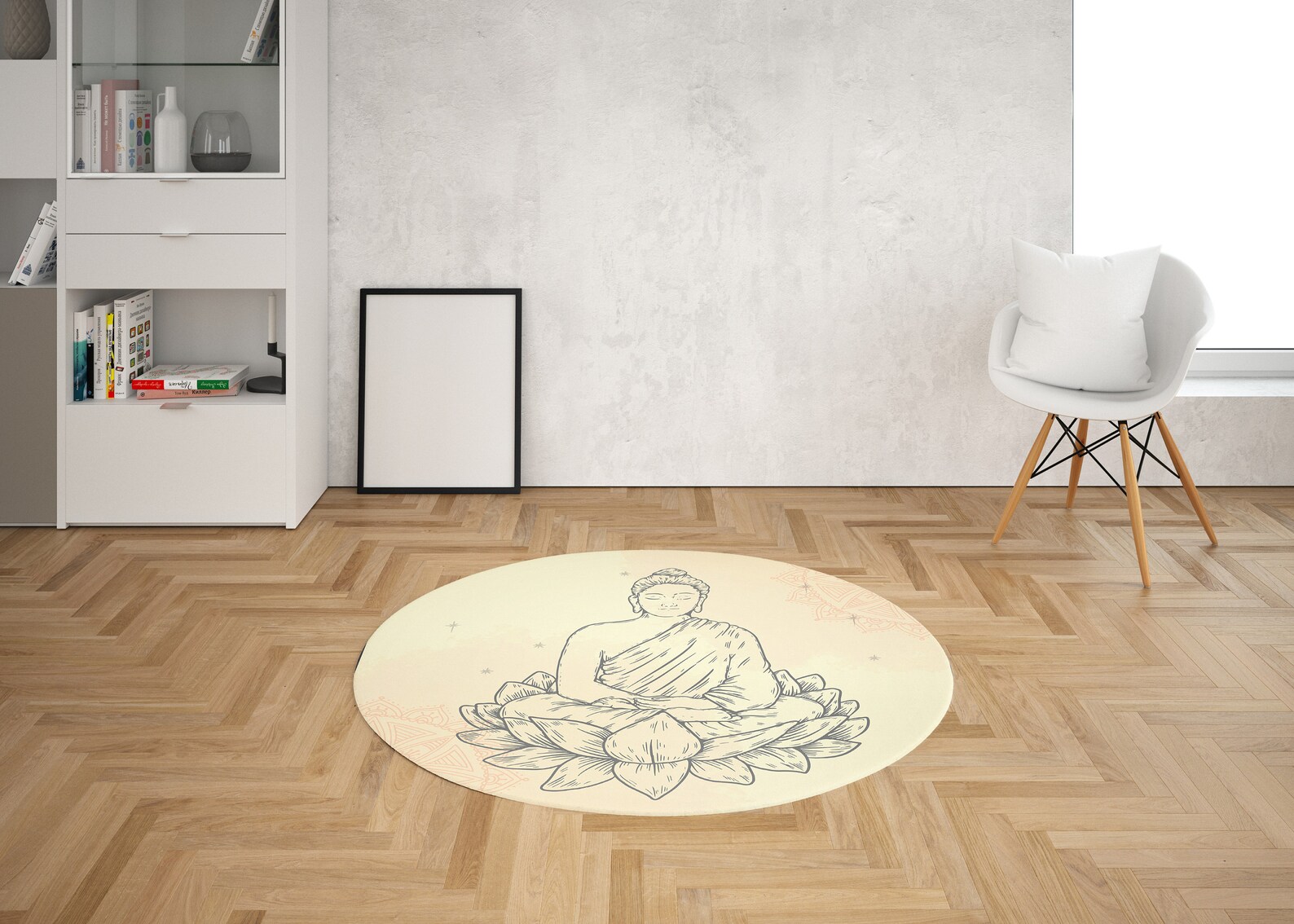 Buddha Meditation Round Area Rug Etsy
