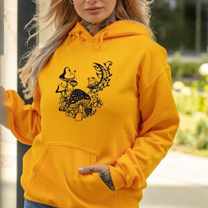 Frog in the Moon - Unisex/Women's Hoodie, Cute Soft & Comfy Goblincore/Cottagecore Sweatshirt.