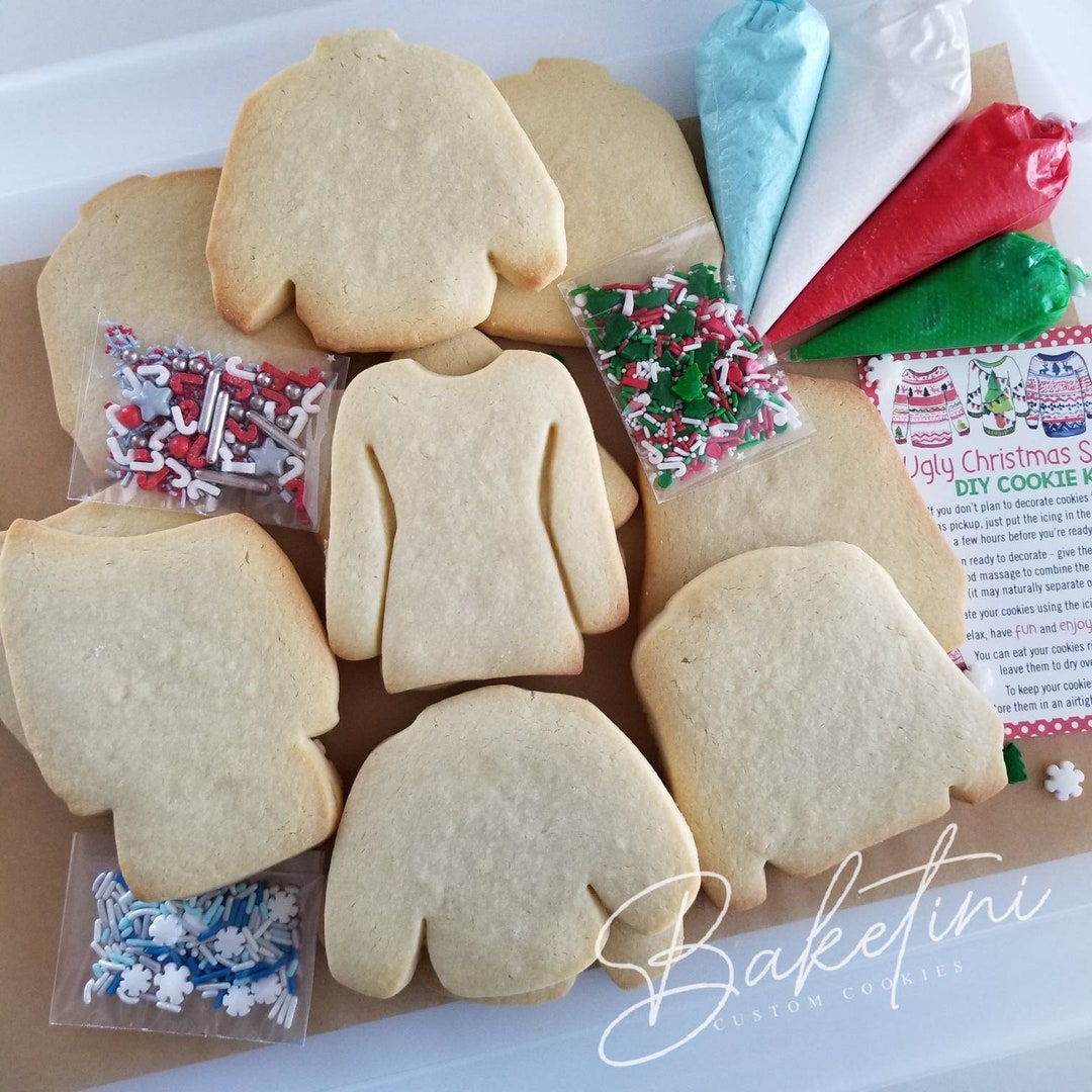 Ugly Sweater DIY Cookie Kit Decorate Your Own Undecorated Christmas