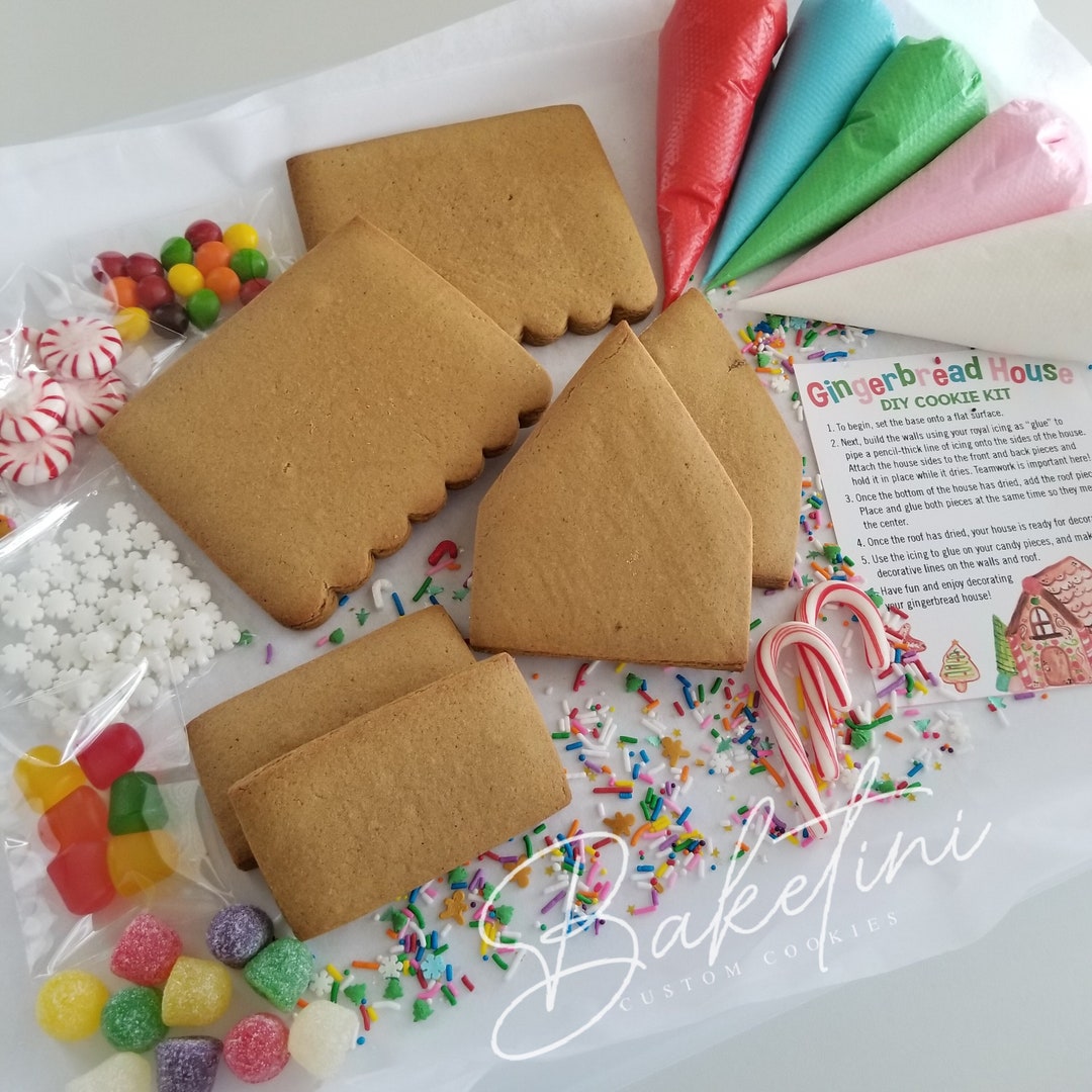 Gingerbread House DIY Cookie Kit Decorate Your Own Christmas Cookies