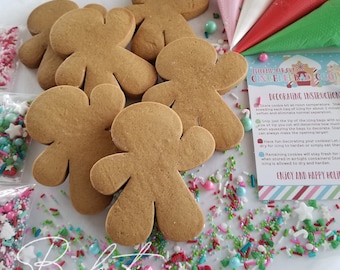 Gingerbread DIY Cookie Kit | Decorate Your Own Christmas Cookies | Gingerbread Flavor | Icing Sprinkles | Cute Kids Activity | Team Building