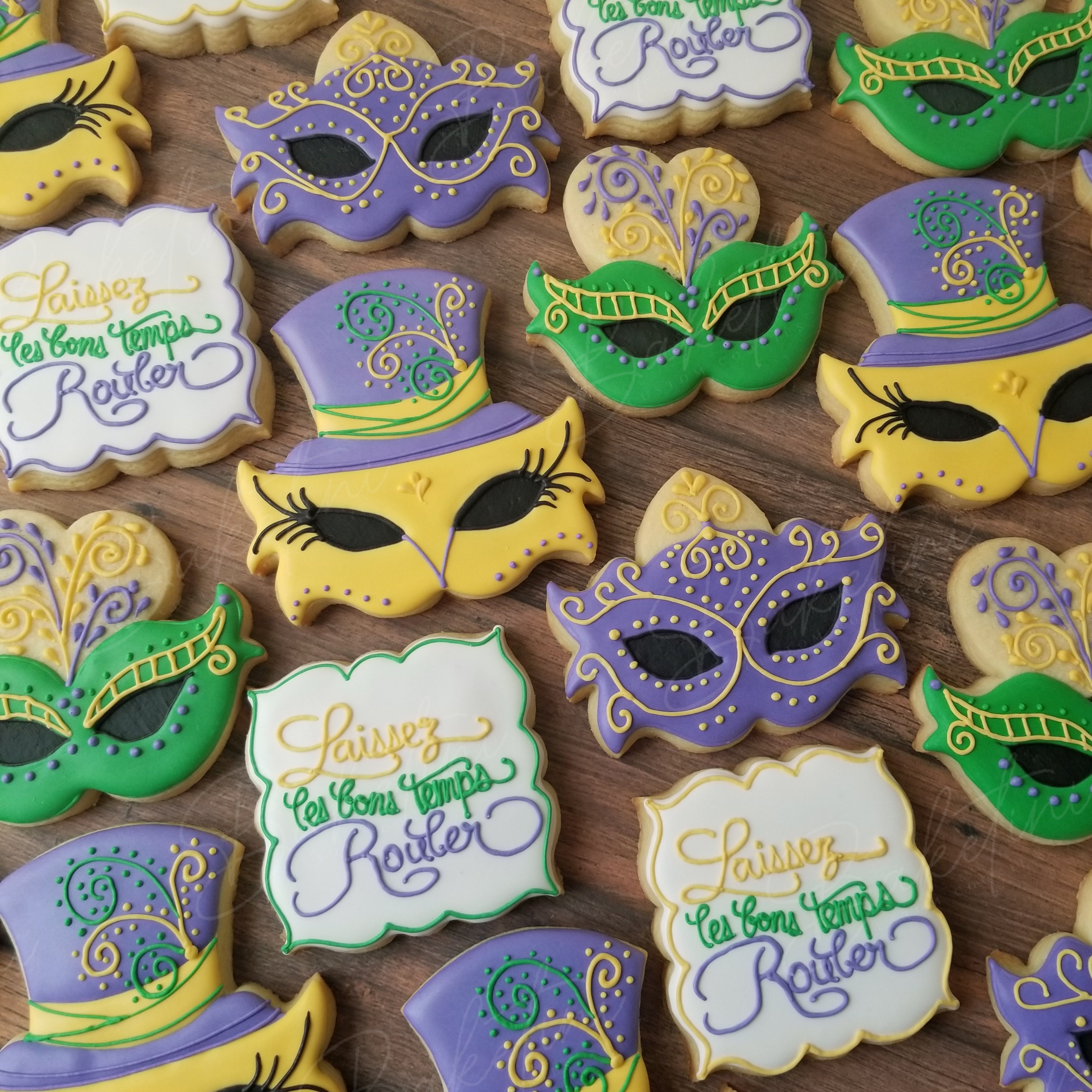 Mardi Gras Cookies 2 Dozen Laissez Les Bon Temps Rouler Etsy