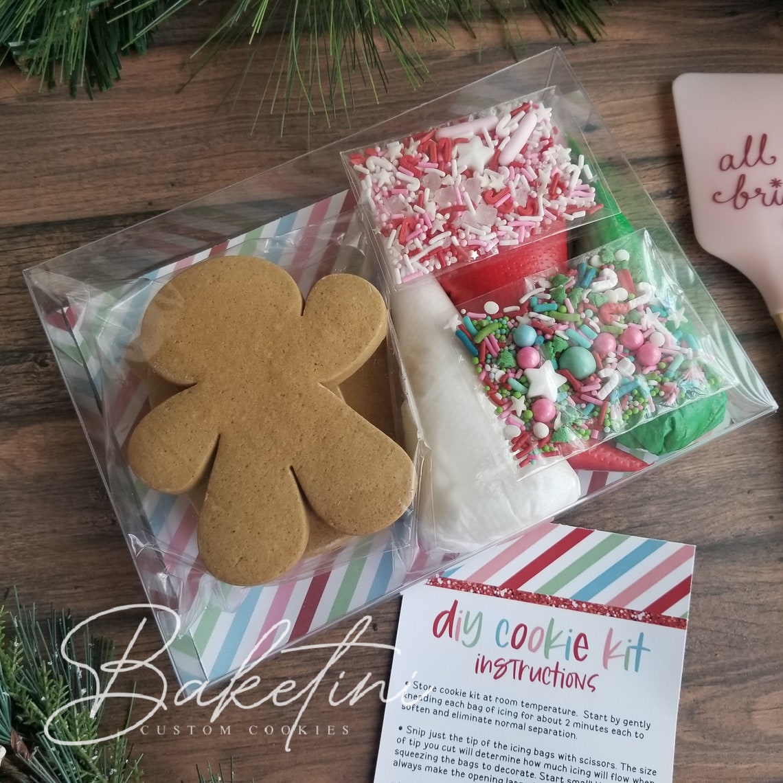 Gingerbread DIY 2pc Cookie Kit Boxed Decorate Your Own Christmas ...