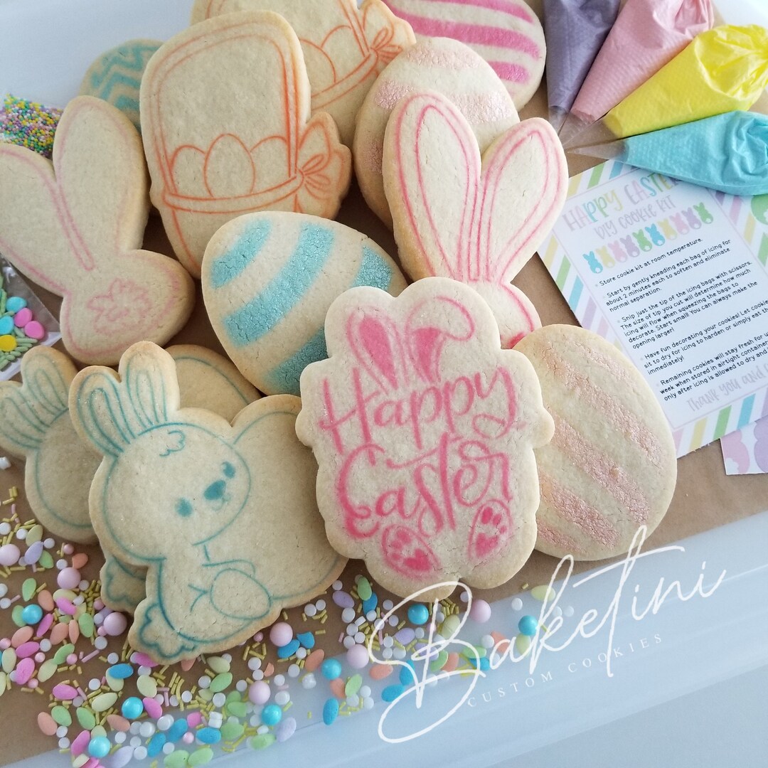 Easter DIY Cookie Kit Decorate Your Own Sugar Cookies Happy Easter