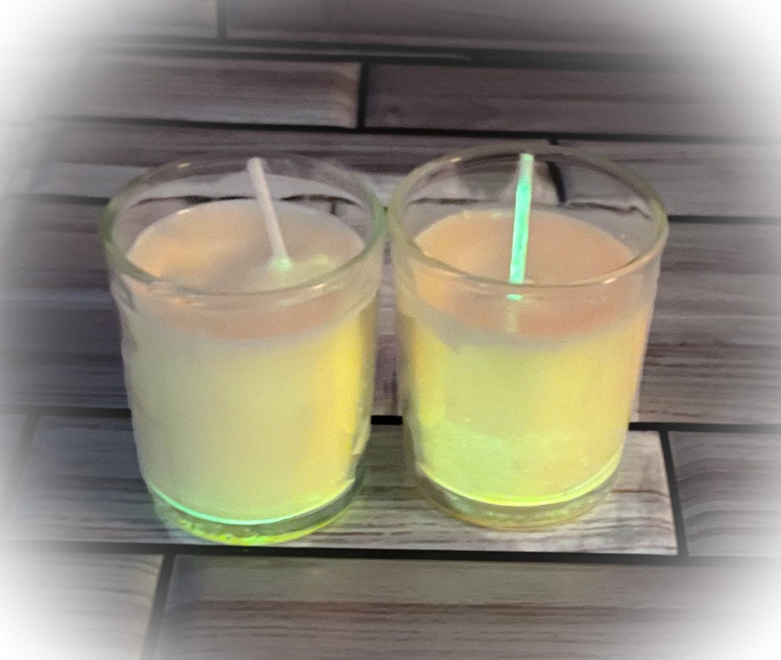 Glow in the dark candles set of 2 Etsy
