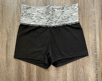 Shorts plegables con estampado de cebra Trashy Mcbling Mini Spanx Shorts plegables Lindo atuendo perfecto Leggings cortos de yoga para hacer ejercicio