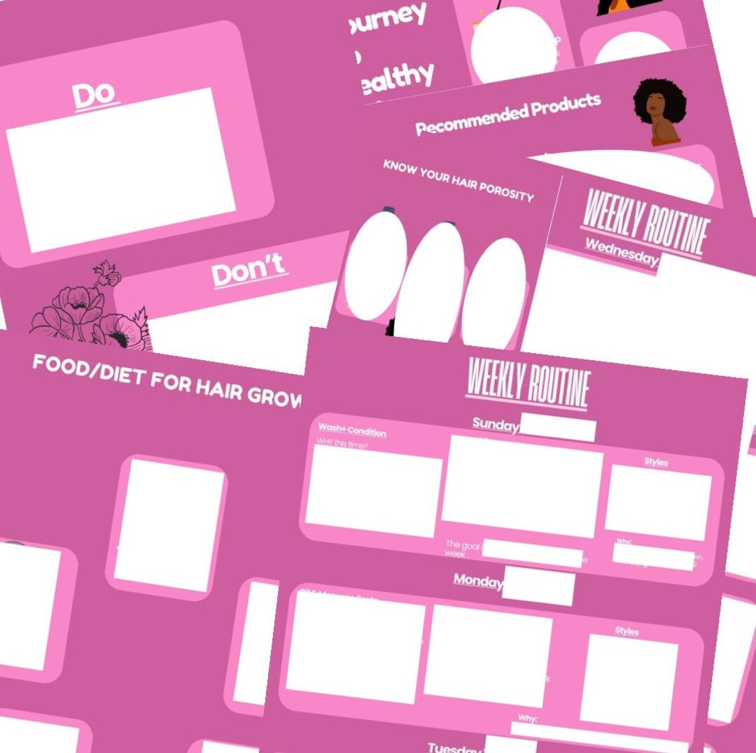 Hair Care Planner for Healthy Hair | Weekly Hair Care Routine | Wash ...
