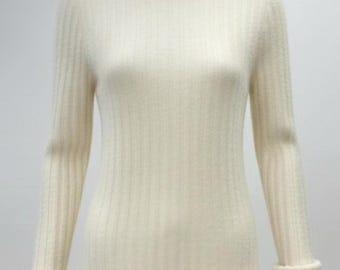 Saodimallsu Pull Tricot Côtelé Femme – Col Rond Manches Longues – Style Décontracté Élégant – Uni Automne/Hiver