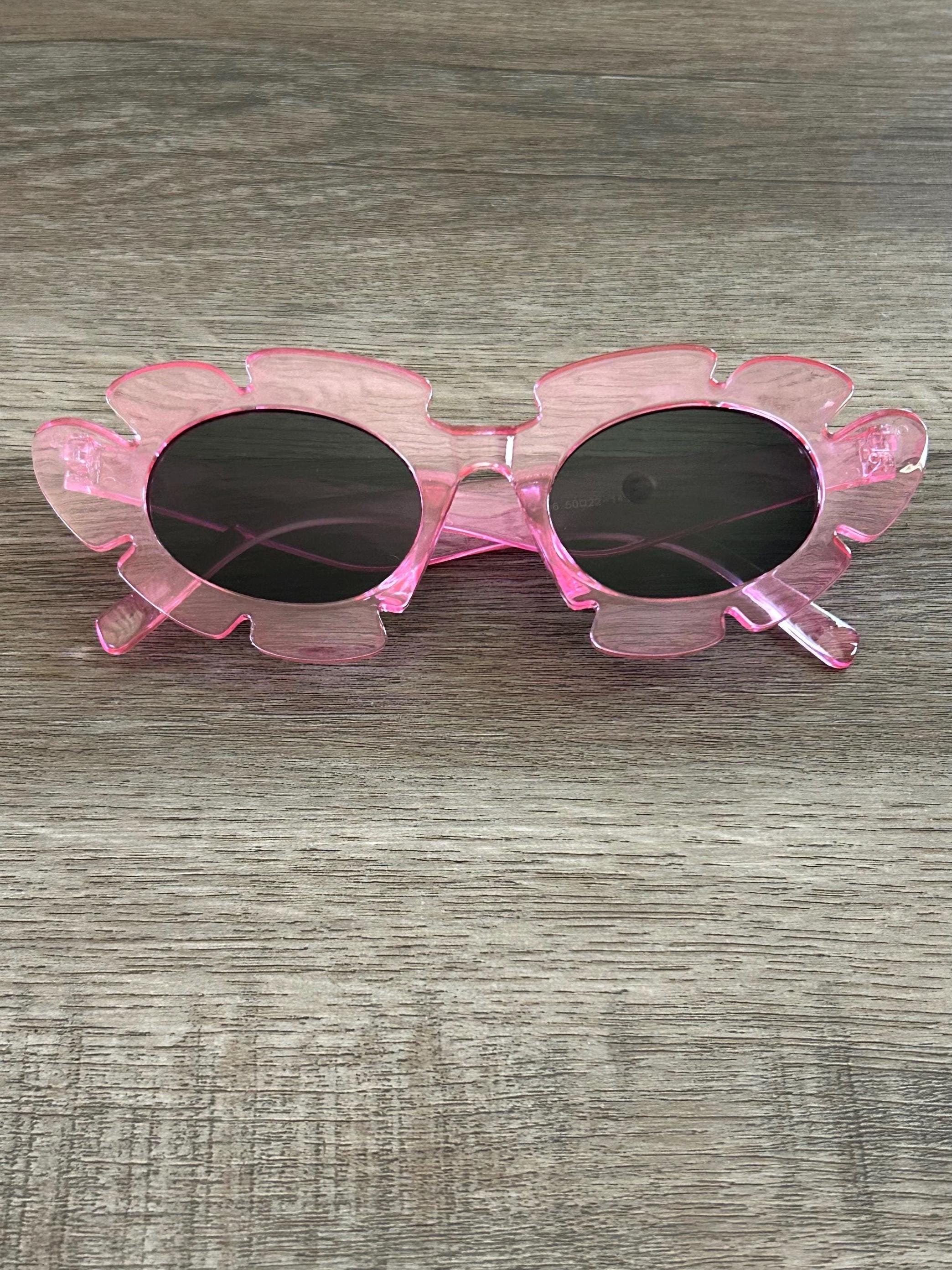 Cute Pink Flower Sunglasses With Black Lenses Best Gift - Etsy display picture 2