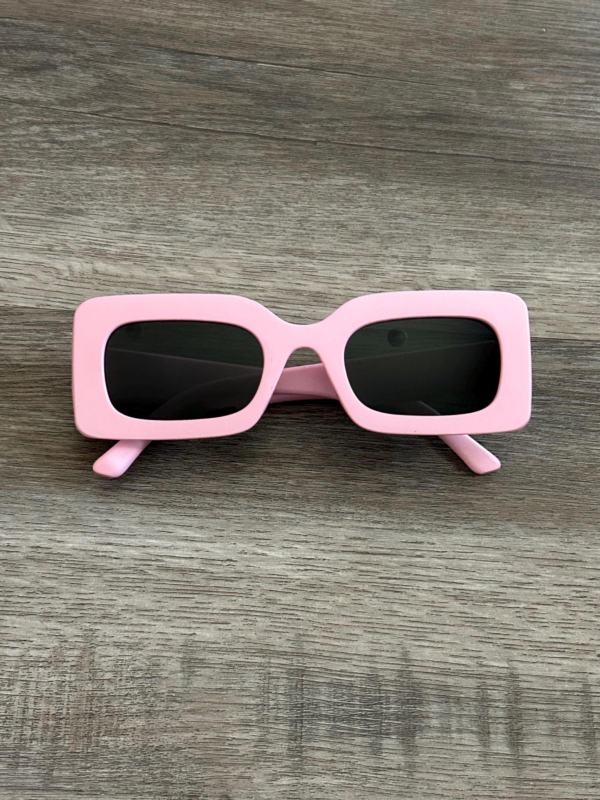 Pink Lily Square Fashion Sunglasses in Black​​​​ Black Hipster Thick Rectangle Tinted Sunglasses with Light  main image 3