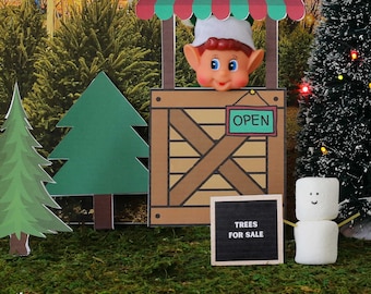 Elf 911 Printable Christmas Tree Stand Set