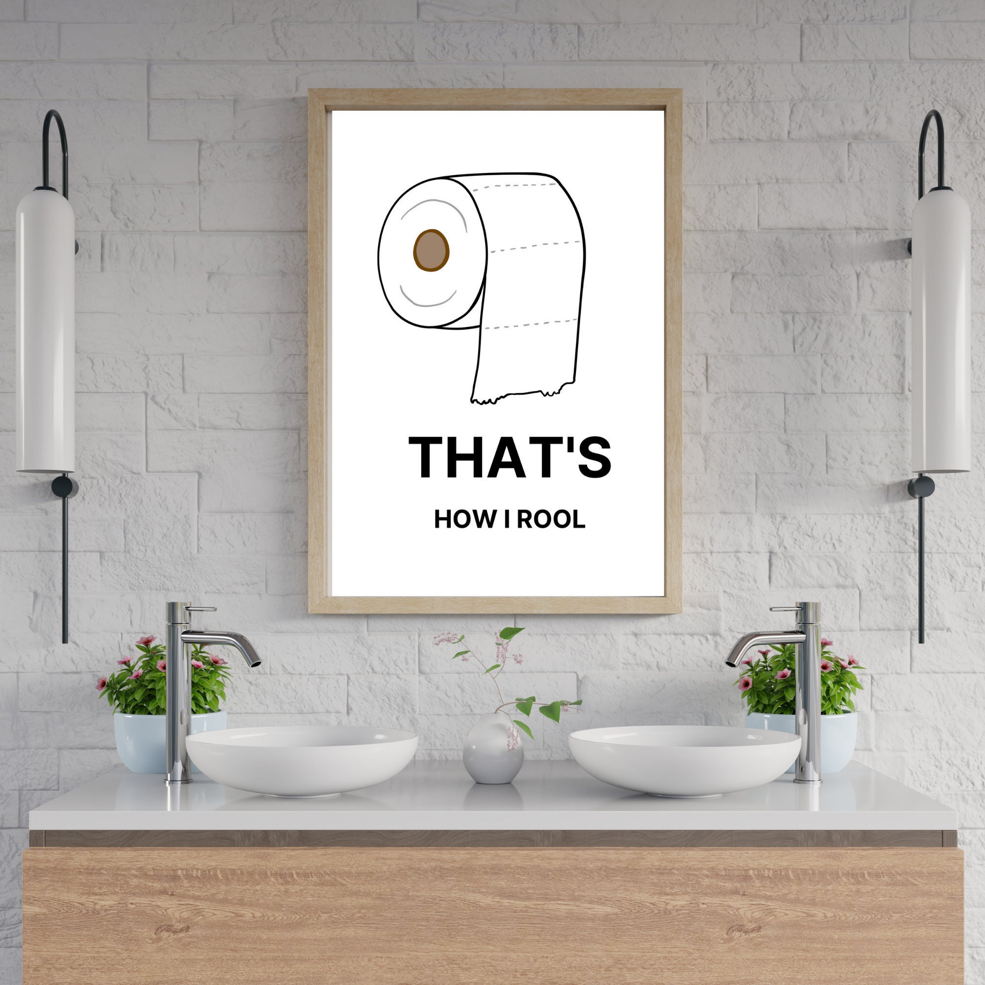 Decoración de la pared del baño Arte imprimible para el | Etsy