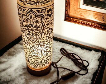 Handmade Camel Skin Leather Lamp: Boho Home Decor