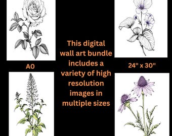 Foxglove Botanical Print | Floral Wall Art (Digital Download)