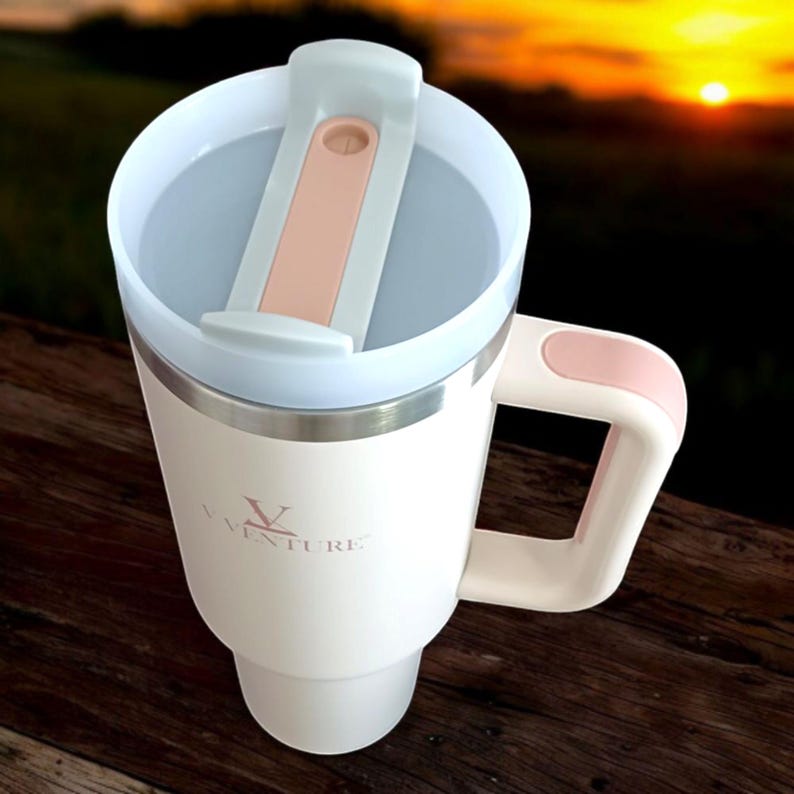 Rose Quartz 40oz Tumbler: V VENTURE H2.o Quencher Drinkware image 5