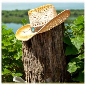Western Hat: Straw Cowboy Hat for Sun Protection & Comfort | Classic Western Style Summer Accessory for Outdoor Adventures