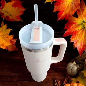 Rose Quartz 40oz Tumbler: V VENTURE H2.o Quencher Drinkware image 1