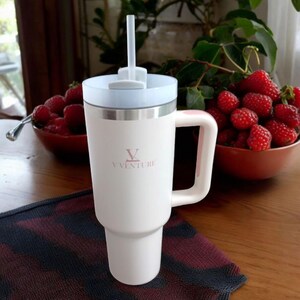 Rose Quartz 40oz Tumbler: V VENTURE H2.o Quencher Drinkware image 3