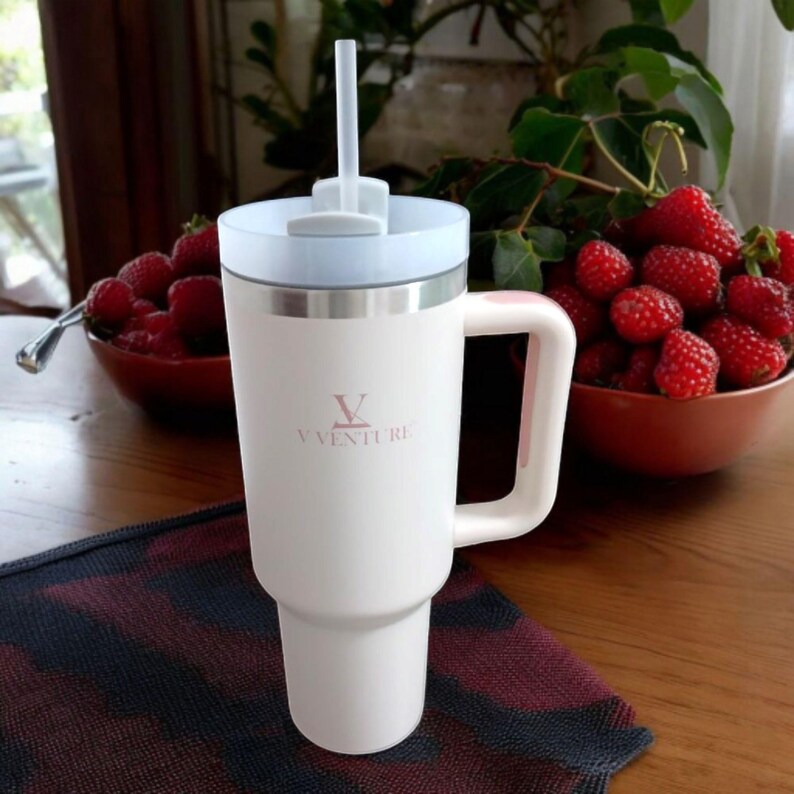 Rose Quartz 40oz Tumbler: V VENTURE H2.o Quencher Drinkware image 3
