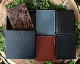 Handmade Full Grain Leather Wallet: Slim RFID Blocking Bifold
