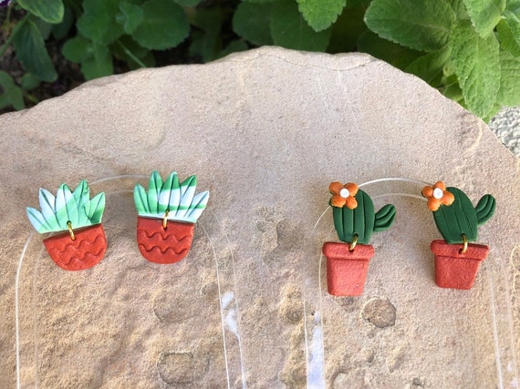 Clay 2024 cactus earrings