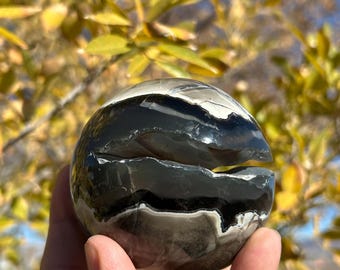 Volcano Agate Sphere | UV Reactive Sphere | Large Volcano Agate | Volcano Agate Crystal | No.1