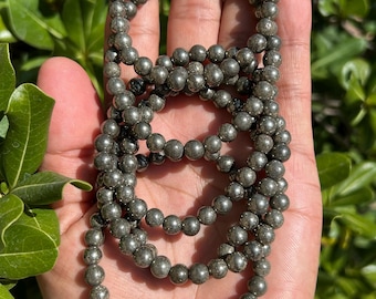 6mm Pyrite Bracelets | Pyrite Jewelry | Natural Pyrite Beads