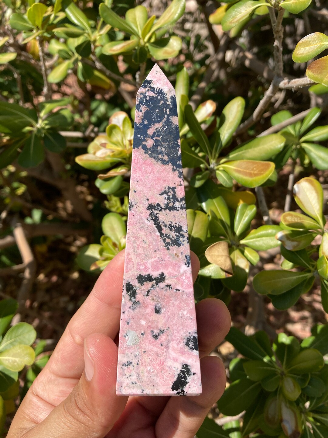 Peruvian Rhodonite Tower | Rhodonite Tower | Heart Chakra| Positive ...