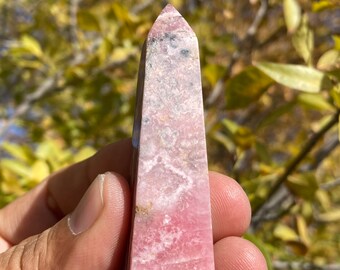 Rhodochrosite Tower From Argentina| Crystals for the Heart Chakra