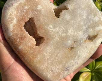 Gorgeous Pink Amethyst Heart | Druzy Pink Amethyst Heart | Statement Pink Amethyst Heart